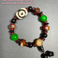 Dzi Bead Tibetan Jewelry Bracelet Three Eyes Spiritual Shield Harmony of Human and Earth and Heaven