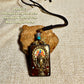 Thangka Pendant with hand-woven,Medicine Buddha,Live a long and healthy life,Free from sickness and disease
