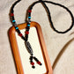 Dzi Bead Tibetan Necklace Mala Beads Necklace Nine Eyes Spiritual Shield Well-rounded and Auspicious