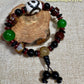 Dzi Bead Tibetan Jewelry Bracelet Three Eyes Spiritual Shield Harmony of Human and Earth and Heaven