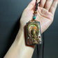Thangka Pendant with hand-woven,Medicine Buddha,Live a long and healthy life,Free from sickness and disease
