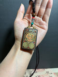 Thangka Pendant with hand-woven,Manjushri,Give wisdom,Success in your studies and works