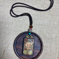 Thangka Pendant with hand-woven,Manjushri,Give wisdom,Success in your studies and works