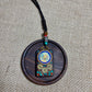 Thangka Pendant with hand-woven,Yellow God of Fortune,Guardian of wealth,Prosperous career