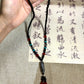 Dzi Bead Tibetan Necklace Mala Beads Necklace Nine Eyes Spiritual Shield Well-rounded and Auspicious